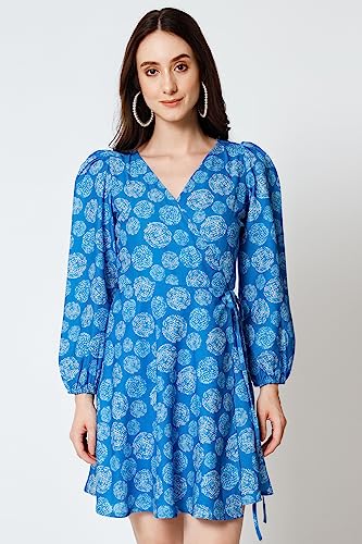 Image of SHOPPING QUEEN Women's Crepe Fit & Flare Dress