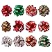 KOMIWOO Pack of 24 Ribbon Pull Bows 5-inch Wide, Assorted Xmas Gift Wrapping Ribbon Accessories, Bows, Wine Bottles, Baskets, Great Present Decorations