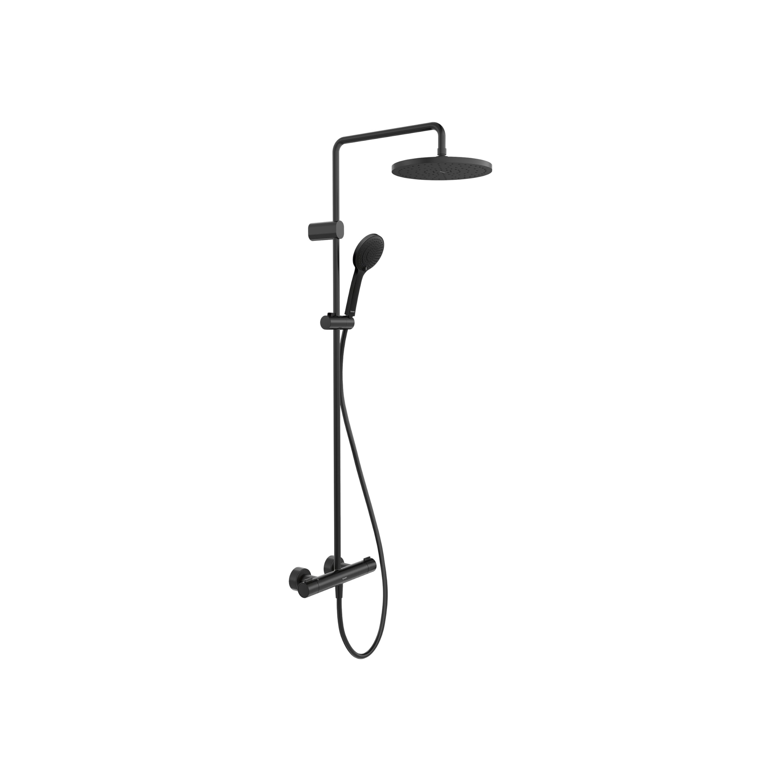 Système de douche Duravit noir mat au design épuré de haute qualité