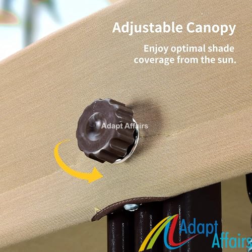 Image of INVEZO Luxury LED 3 Seater Garden Swing for Adults with Adjustable Canopy & Ambient Light | Heavy Duty Powder Coated Steel Frame | Waterproof Cushions | Outdoor Jhula for Balcony, Patio & Terrace