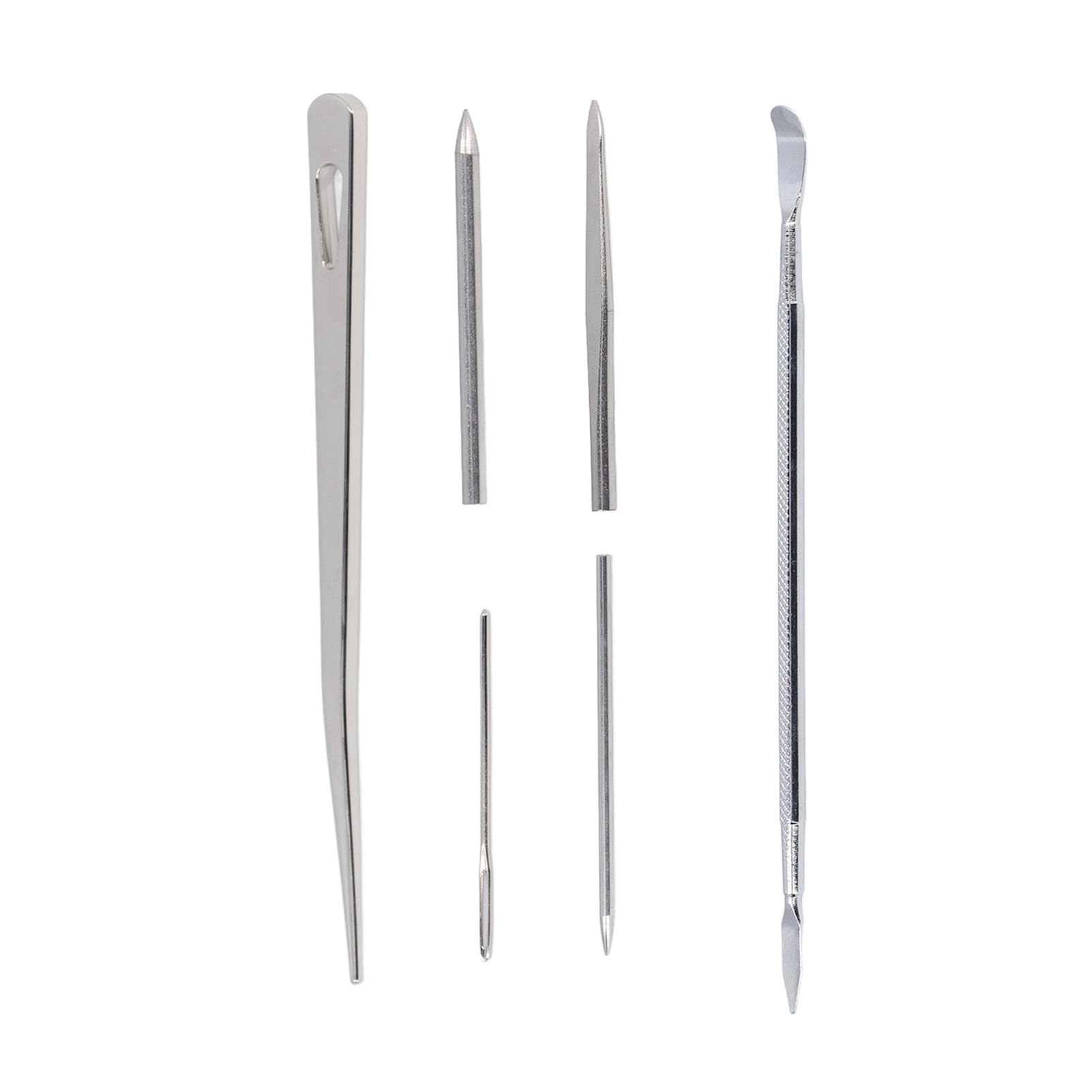 Yuecoom 6Pcs Paracord Stitching Set,Stainless Steel Paracord Needle Set,Paracord Smoothing Tool,for Parachord Braiding, Prying Nails, Creating Bracelets, Leather Weaving