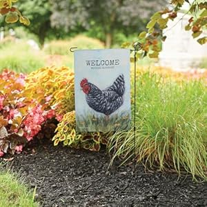 Primitives by Kathy Decorative Garden Flag - Welcome Cluckers Primitives by Kathy Decorative Garden Flag Welcome Cluckers