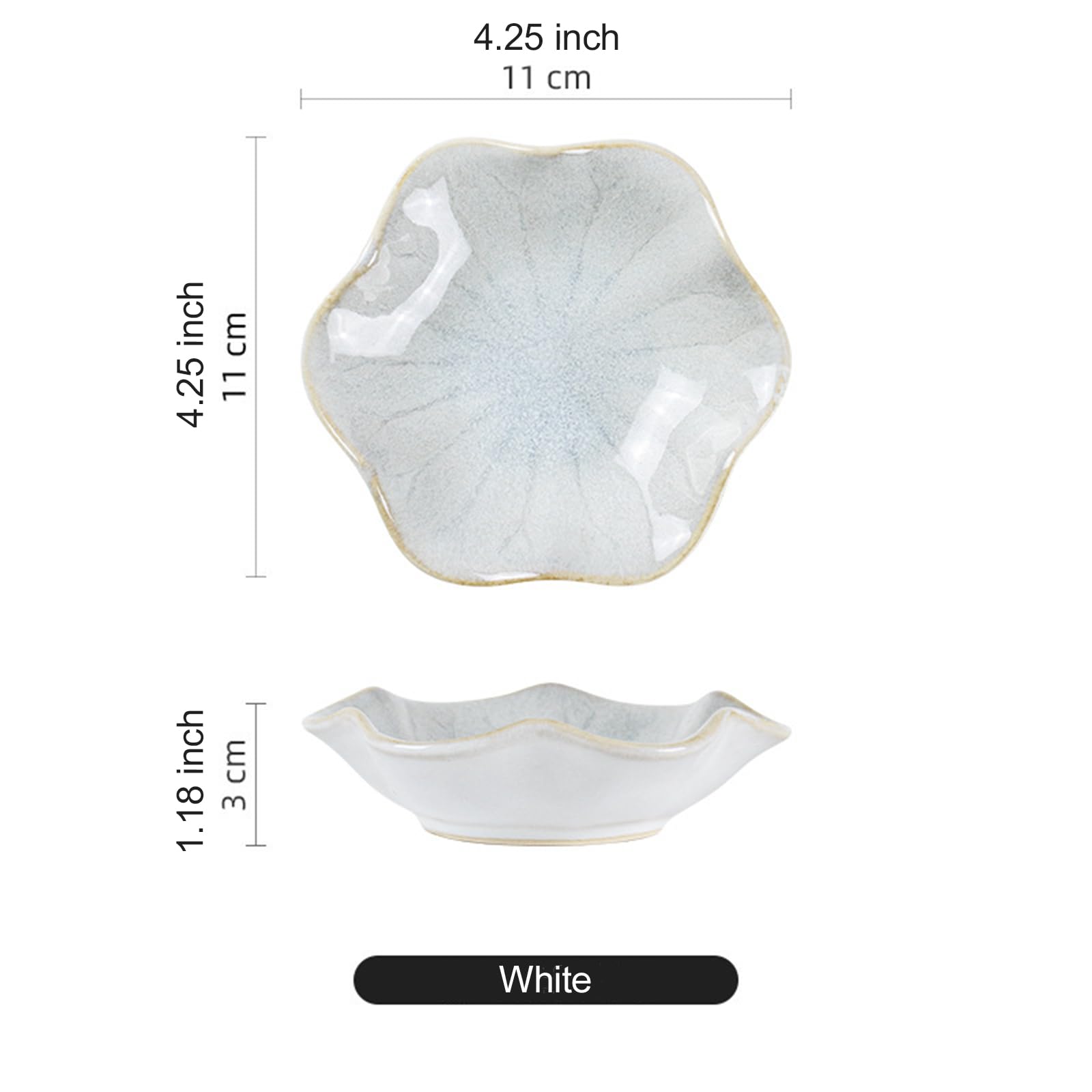 Dazuihou Ceramic Trinket Dish - Crystal Green Ring Tray, Jewelry Holder, Key Bowl (4.2") - View #13