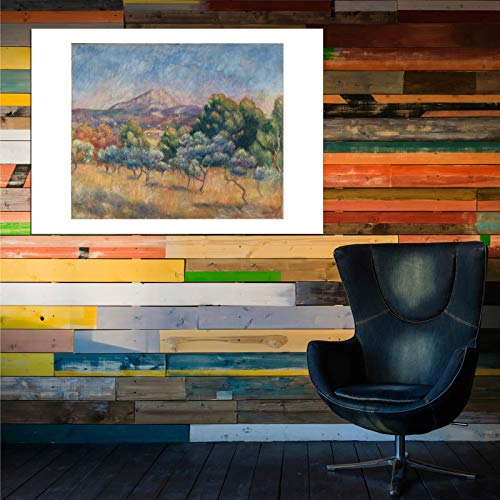 Affiche La Montagne Sainte-Victoire de Renoir format extra large mat