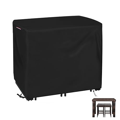 Outdoor Bar Height Table and Chair Cover, Heavy Duty 600D