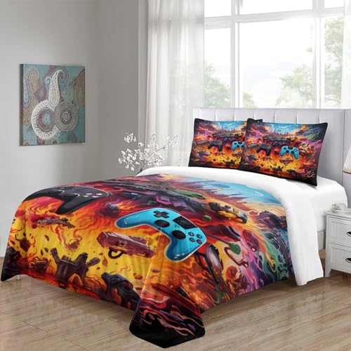 Housses de couettes volcan 3D microfibre de qualité supérieure King - 5