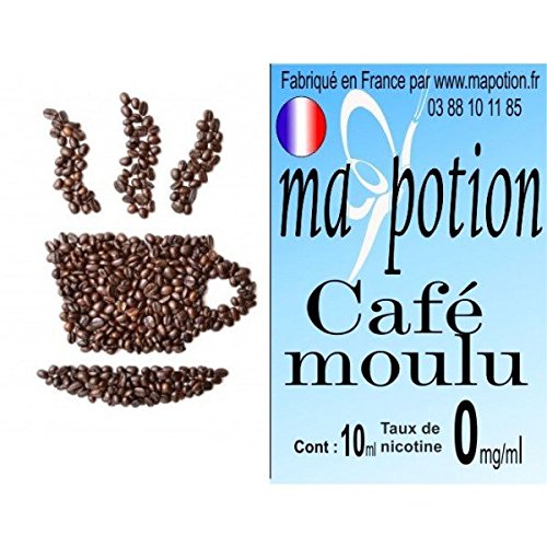 MA POTION - E-Liquide Saveur Café moulu, Eliquide Français Ma Potion, recharge liquide pour cigarette électronique. Sans nicotine ni tabac