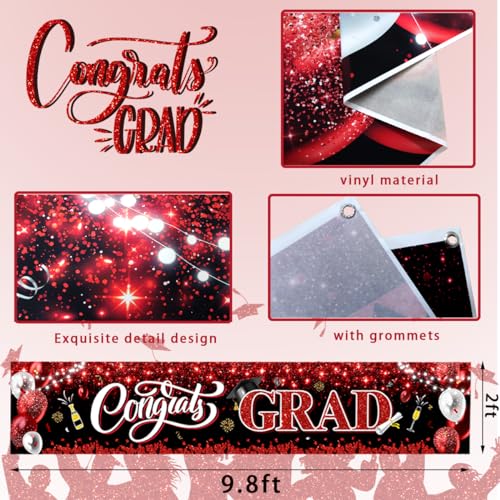 Image of 2026 Graduation Decorations-Large Congrats Class of 2026 Banner Congrats Grad Yard Sign Banner Decoration for Graduation Party Supplies Graduation Decorations 2026