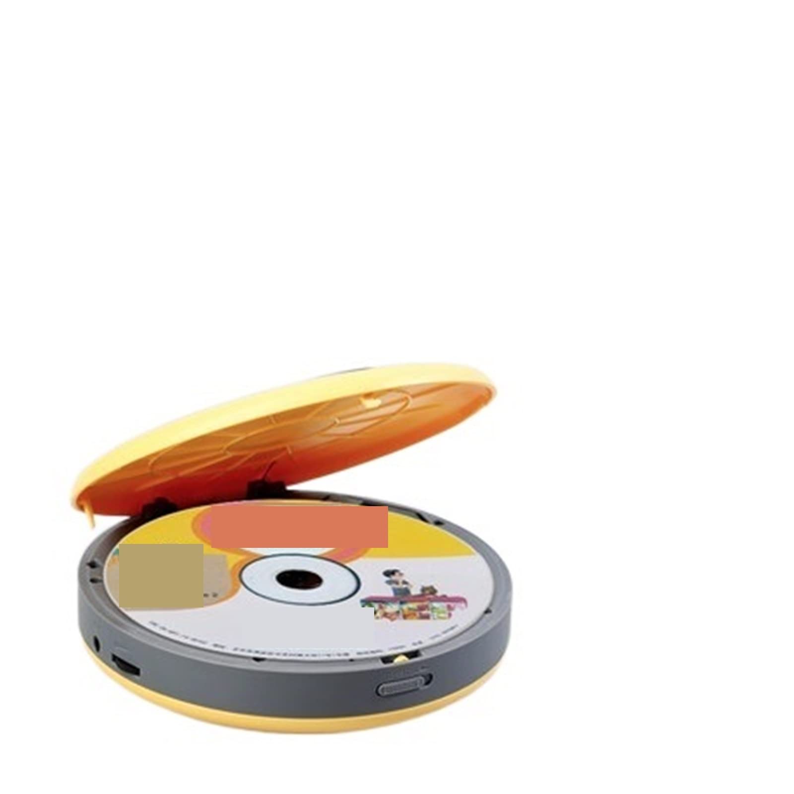 Lettore DVD portatile, Lettore Cd Ripetitore CD portatile Dvd Mp3 Studente domestico Ascolto(Yellow)