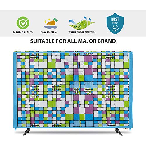 Image of Transparent LCD /LED T.V Protector Cover with Zipper Enclosure for 26 Inch Suitable for All Major Brand & Model (Color-Green, Size-25.5.3x17 Inches)