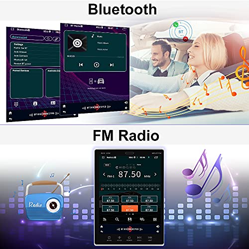 image for UNITOPSCI Double Din Android Car Stereo 9.5 Inch Vertical Touch Screen