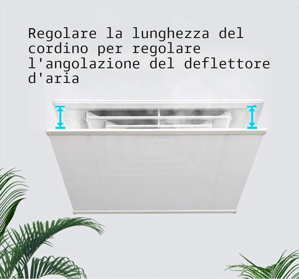 Deflettore del Condizionatore d'aria per Soffitto Centrale Aria Condizionata Impedire all'aria di Soffiare Direttamente Verso Le persone,Inclinazione Regolabile Oxford Materiale (60)