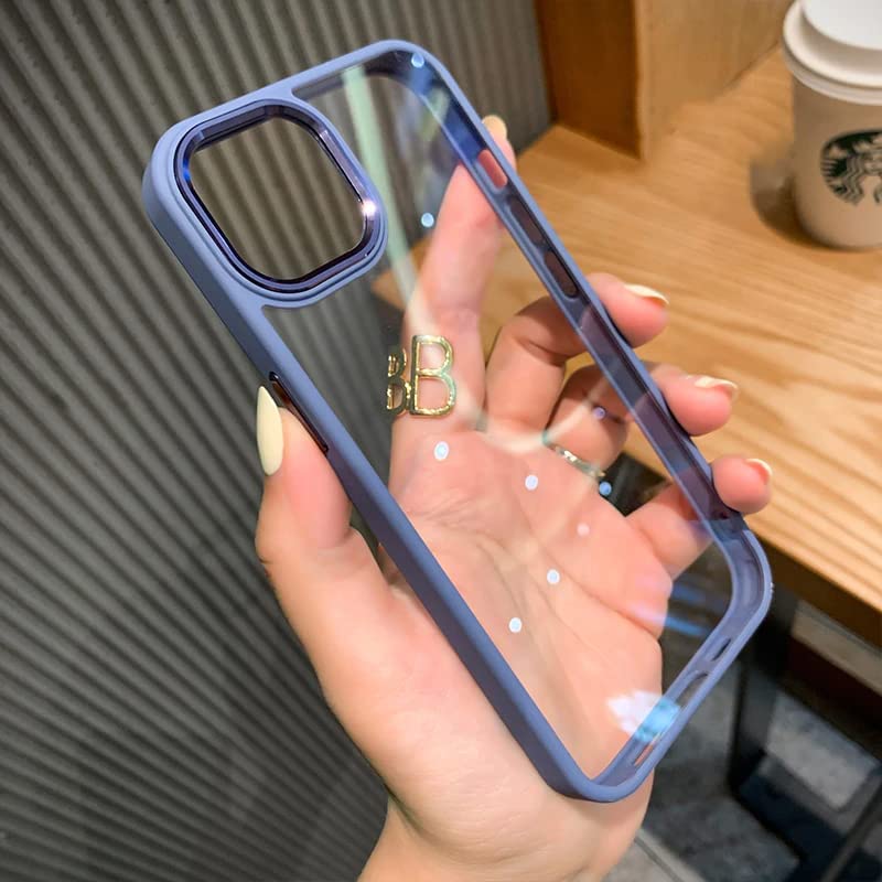 Image of mobistyle Designed for iPhone 14 Pro Enhanced Metal Camera Guard Shockproof Back Cover Case iPhone 14 Pro (Blue)