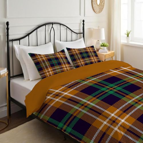 Housse de Couette 240x260 Fermeture Éclair Linge de Lit Microfibre Infroissable