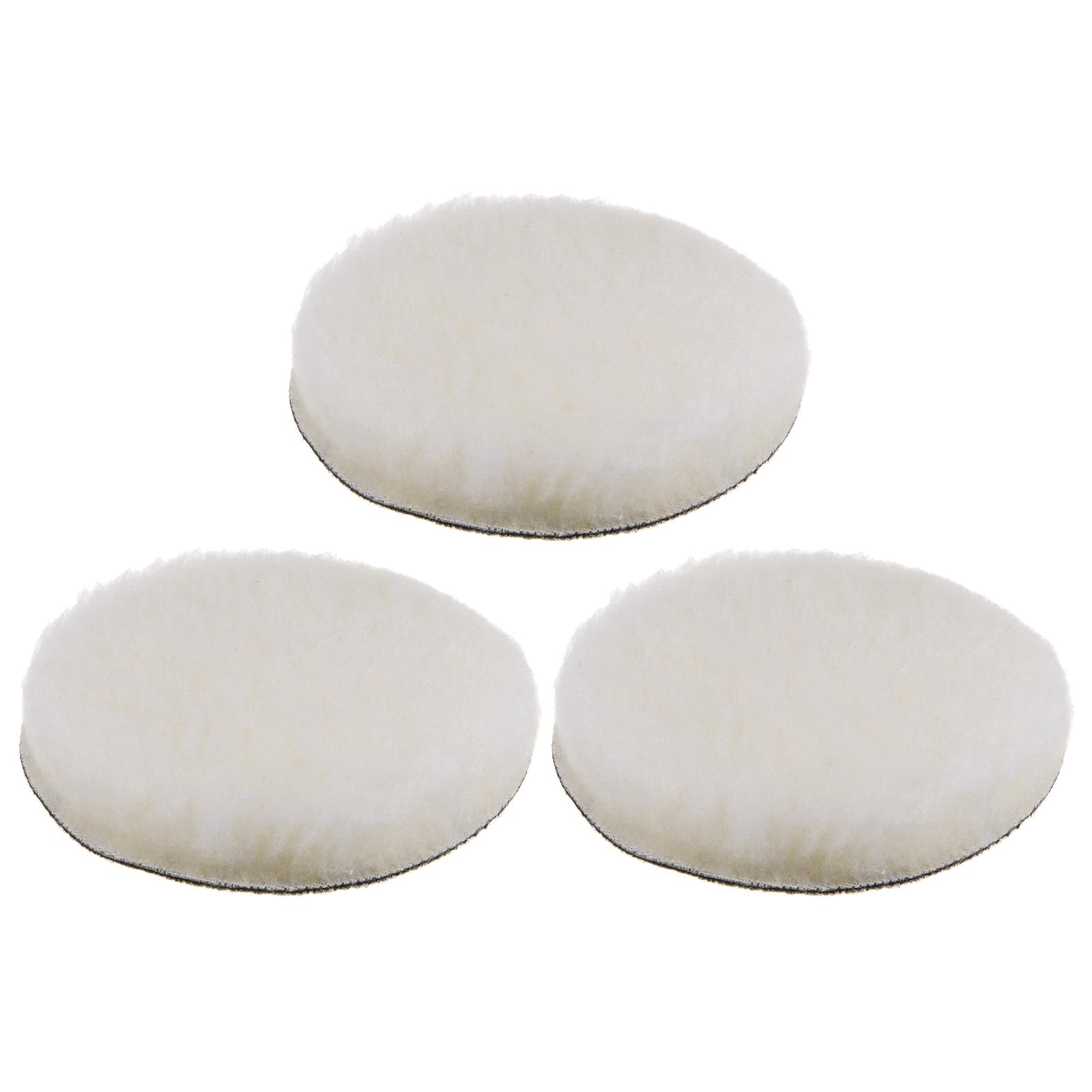 HARFINGTON 3 almohadillas de pulido de lana, almohadilla de pulido de 5 pulgadas, almohadillas de pulido para coche, almohadilla de pulido de lana, gancho y bucle para pulido, pulido y corte de