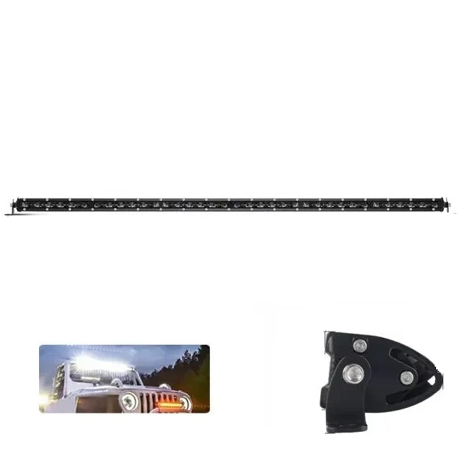 Faro Coche Barra De Luz LED Trabajo 12 V Y 24 Delgada 6D 20 Cm 96 Reflector Para Conducción Camiones 4x4 Todoterreno Para Jeep Coche Faros Delanteros(81cm)