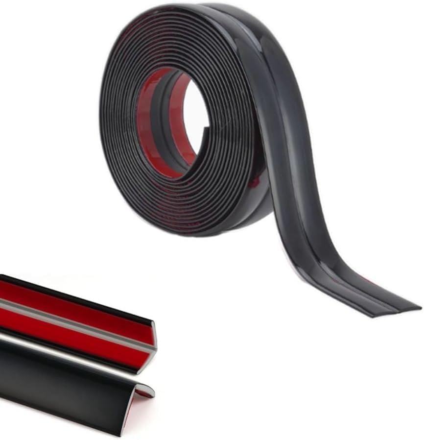 15M Black PVC Inside Outside Corner Trim Self-Adhesive Peel and Stick Vinyl Edging for Tile and Wall Edges,External Corner Strip Exterior Trim,2cm