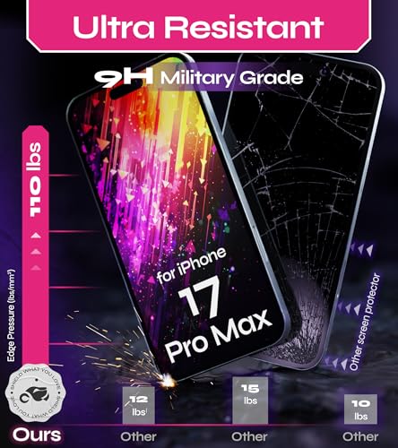 Image of Defenslim for iPhone 17 Pro Max Screen Protector (2Pack), Easy Auto-Align Install Kit, 6.9 inch Tempered Glass, 9H Hardness, Ultra HD Clear, Case Friendly, EasyShield