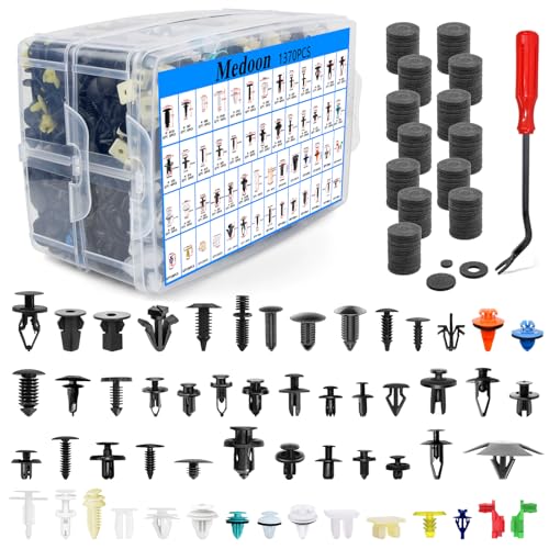 Image of Car Retainer Clips 1501 PCS, 55 Sizes Car Panel Trim Clips Kits, Auto Push Fasteners for Ford GM Toyota Honda Chrysler BMW Benz Nissan Subaru Mazda Chevy GMC