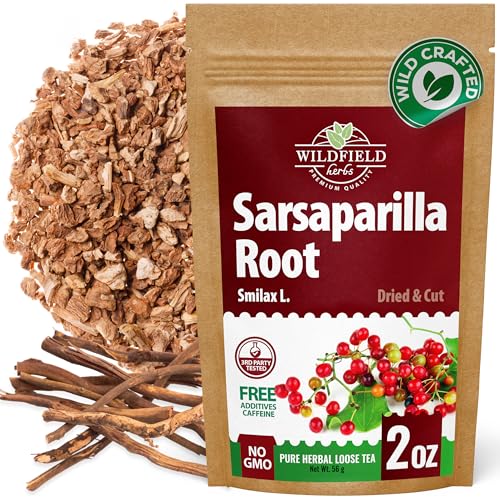 Image of 2 oz. Sarsaparilla Root Herbal Tea (Smilax Glabra) - 56g Sasperella Root Herb Raiz De Zarzaparella