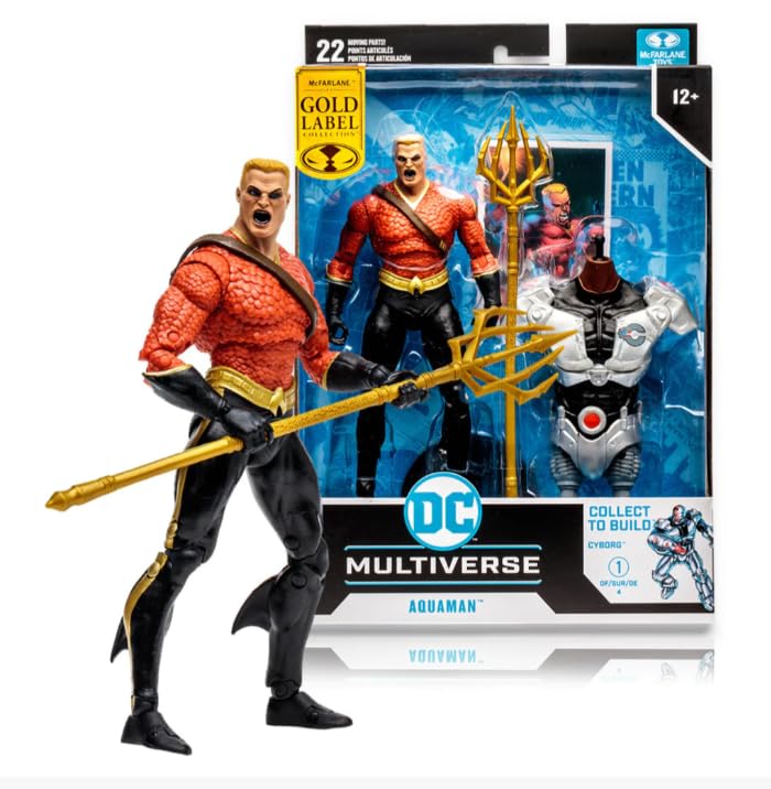 McFarlaneGold Label 7" DC Multiverse Aquaman (Flashpoint Build-A Cyborg)