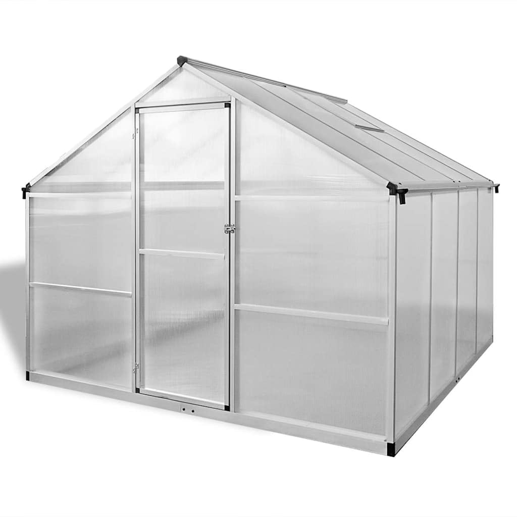 Szklarnia aluminiowa 6,05 m² z ramą podstawową 242 x 250 x 195 cm