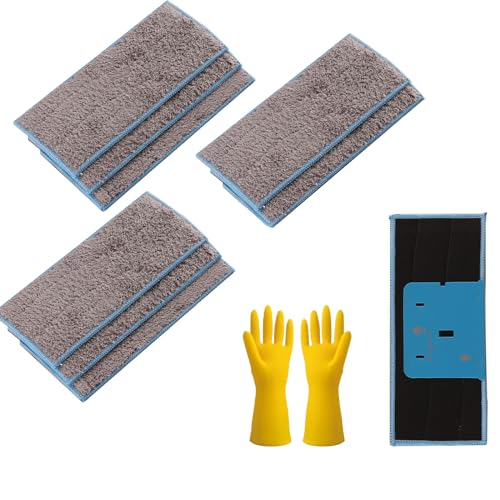 8 Lingette pour Irobot Braava Jet M6/M6134, serpillères lavables,Lingettes Réutilisables pour M6,Lingette pour Braava Jet M6 Humide,avec Gants,Chiffon de Remplacement...