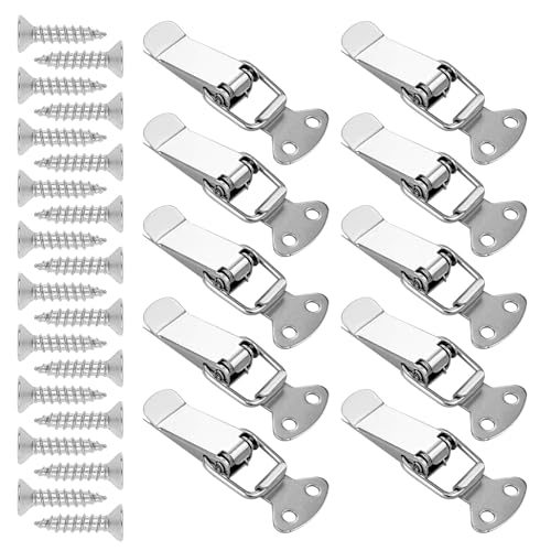 10Pcs Toggle Tension Lock Spring Loaded Toggle Latches Catches Clamp Drawer Hasp Clasp Duckbill Buckles Easily Install