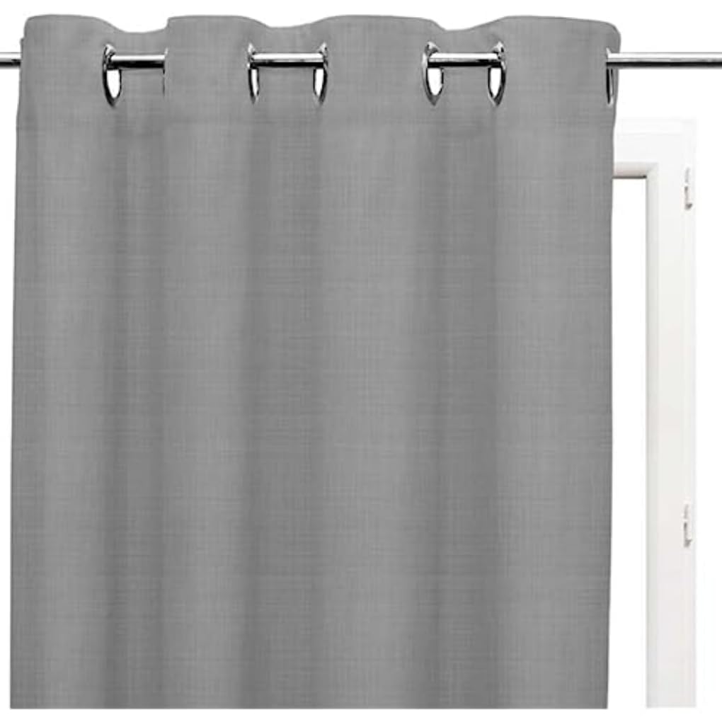 Soleil d'ocre Grey Curtains and Curtains 135 x 250 cm, W 53.1" x L 98.4" (1 Panels)