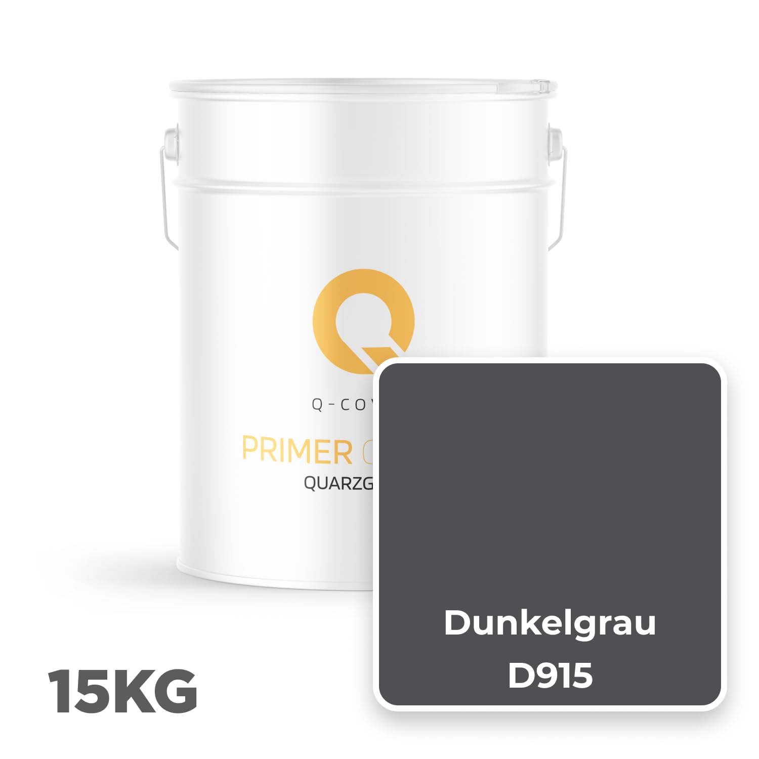 Quarzgrund für Dekorativer Putz mit Mica Dunkelgrau D915 15KG | Acrylatdispersion Grundiermittel Innen & Außen für Wände und Decken Grundierung Schutz Mosaikputz ca. 0,3-0,4 KG/m2