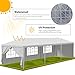 Smartxchoices 10' x 30' Outdoor Waterproof Gazebo Canopy Tent with Removable Sidewalls and Windows Heavy Duty Tent for Party Wedding Events Beach BBQ, White