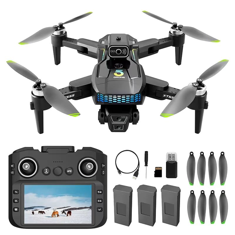 Amazon.com: XT555 GPS Drone with 4K EIS Camera for Adults, RC