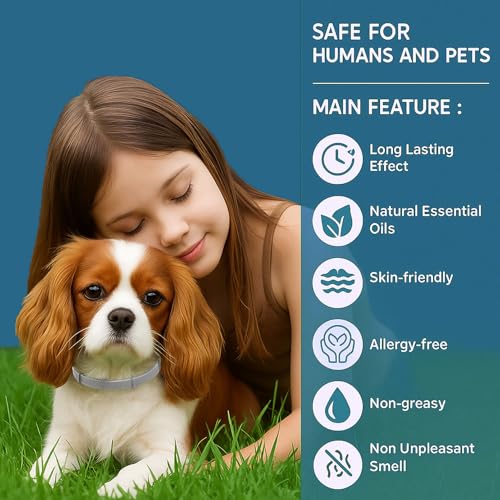UroClysmic 2er-Pack Halsband für Hunde - Natürliches Ätherisches Öl, Wasserdicht, Verstellbar, 16 Monate Schutz für Welpen und Hunde ab 7 Wochen, Komfort und Sicherheit