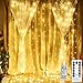 Produktbild UISEBRT Lichtervorhang LED Lichterkette 6x3m Warmweiß - 600 LEDs mit 8 Leuchtmodi für Weihnachten Hochzeit Party Innen und außen Deko (6x3m)