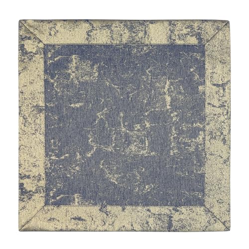 invitta Tischdeckchen Grau Gold 60x60 cm – modernes Tischdeckchen aus Polyester mit Goldakzenten, wasserabweisend mit Lotuseffekt, hochwertiger Kuvertsaum 5 cm, Fleckschutz, leicht zu pflegen
