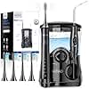 Professional Electric Toothbrush with Water Flosser, 600ML Water Dental flosser Ultrasonic Toothbrush Combo, Brushing & Flossing- for Teeth Cleaning and Gum Health with Extra Tips for Multiple Users