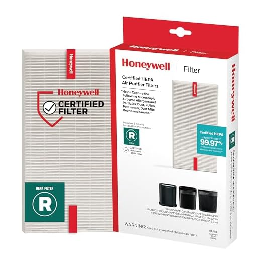 Honeywell HEPA Air Purifier Filter R, 1-Pack for HPA 100/200/300 and 5000 Series - Airborne Allergen Air Filter Targets Wildfire/Smoke, Pollen, Pet Dander, and Dust