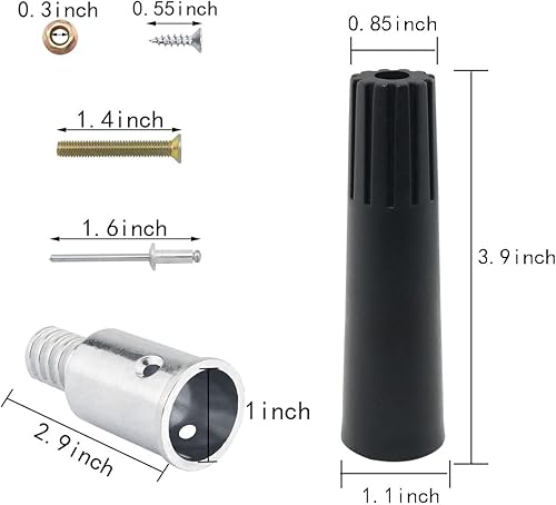 Miniatura 3 de ITROLLE 2 piezas de adaptador de escobilla de ventana roscada de repuesto, kit de reparación de punta ultra roscada, accesorio de poste de extensión