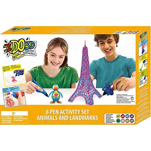 IDO3D Ultra, Coffret 8 Tubes, Loisirs Créatifs,Dessiner en 3D, Nouvelle Formule de Gel Qui Sèche Rapidement, 1 Lampe UV, 1 Plaque de Moules, 1 Calque, 1 Guide, Dès 8 Ans, Dd002 8 IDO3D Ultra, Coffret 8 Tubes, Loisirs Créatifs,Dessiner en 3D, Nouvelle Formule de Gel Qui Sèche Rapidement, 1 Lampe UV, 1 Plaque de Moules, 1 Calque, 1 Guide, Dès 8 Ans, Dd002