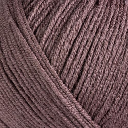 Image of Baby Cotton Blend Yarn - Soft Sport Weight Yarn for Crochet & Amigurumi - 50g /180yds - 60% Cotton 40% Acrylic - Ideal for Baby & Knitting Proj.(Purplish Brown, 2 Balls)