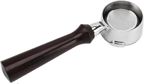 Miniatura 7 de TOPINCN Portafiltro sin fondo de acero inoxidable con diseño de doble oreja, mejora el sabor y la textura del café (F sándalo)