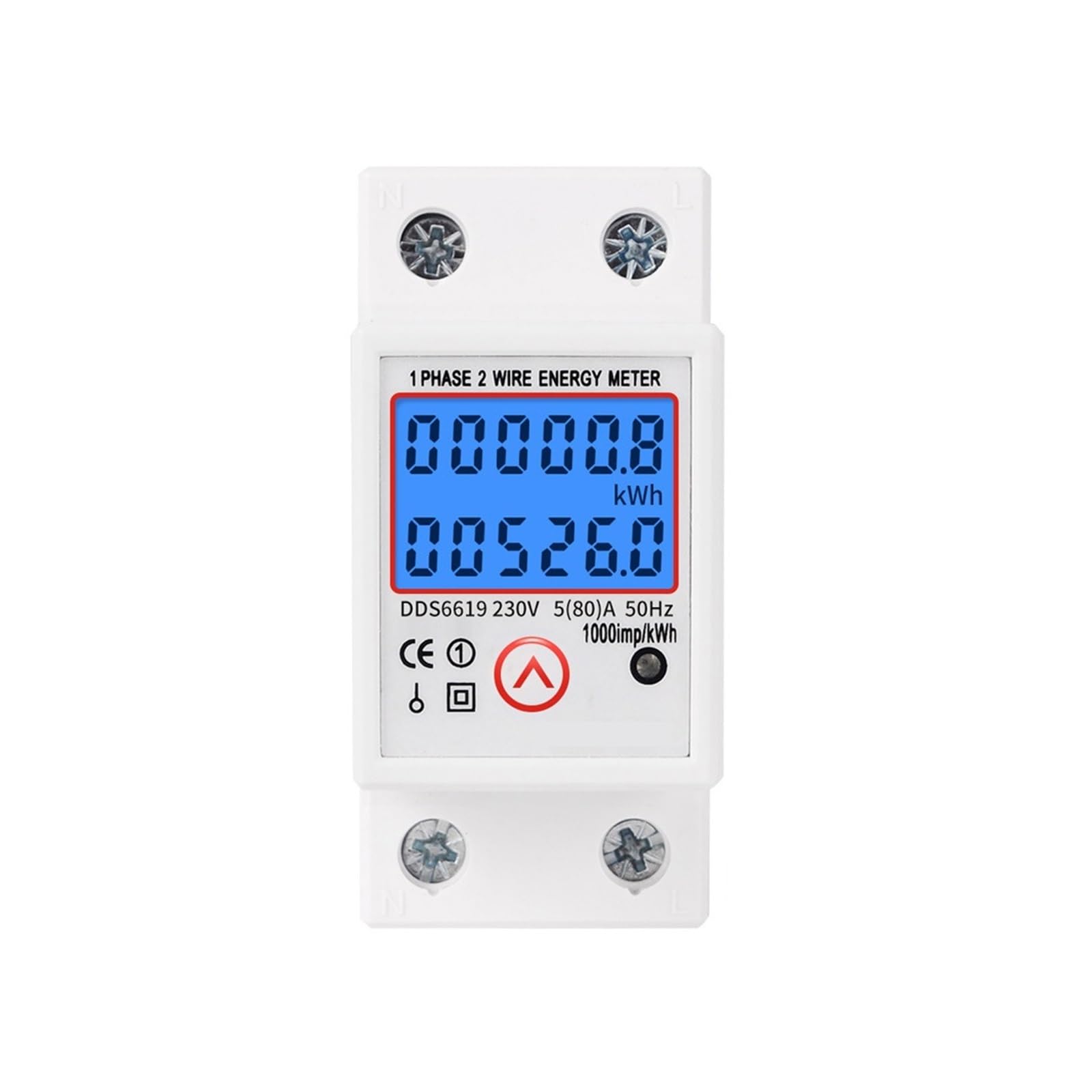 Compteur de consommation d'énergie avec bouton de réinitialisation zéro et écran LCD rétroéclairé