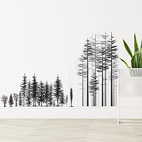 Outus 3 hojas vinilo decorativo oso bosque montaña miniatura 5