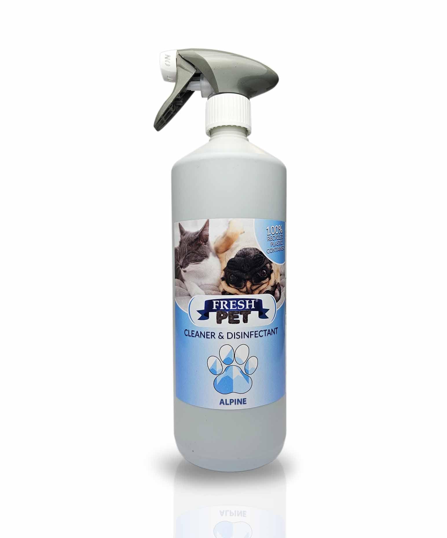 Trade Chemicals Pet Disinfectant 1L Spray 100% Recycled Bottle, Deodoriser, Cleaner, Kennels, Artificial Grass, Fresh Pet (Alpine) โ image 1
