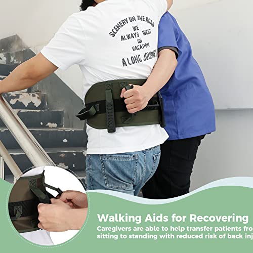 Gait Belt With 7 Handles Transfer Lift Belts For Elderly Paitients Standing Walking Assist Aid Quick Release Locking #TOP2