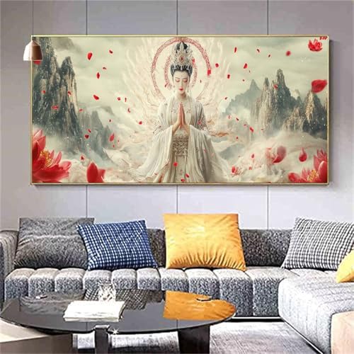 Diamond Painting Adulte Déesse Fleur Activité Détente Décoration Chambre 70x140