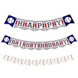 NMAS Baseball Happy Birthday Banner for Sports Theme Party Decorations Baby Shower Birthday Decorations