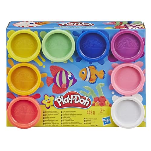 Miniatura 4 de Play-Doh Pack de 8 Botes Arcoíris, Plastilina de Colores Surtidos No Tóxica para Niños y Niñas de 2 Años o Más, Manualidades de Navidad Infantiles