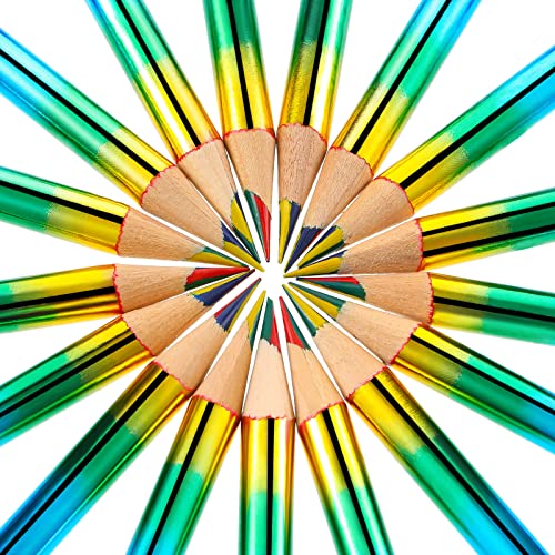 Fainne FAINNE-RAINBOW PENCILS-09 96 Pieces Rainbow Color Pencils 4 In 1 Rainbow Pencils Wooden Colored Pencils Multi Colored Pencil thumb #2
