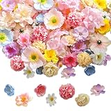 Copbopwn Kunstblumen Set, 50 Stück Mix – Künstliche Blumen für Deko, Basteln & Torte – Fake Flowers – Kunstblumen klein für DIY, Hochzeit, Party, Blumenkranz & Festival Haarschmuck